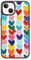CASETiFY Compact iPhone 14 Case [2X Military Grade Drop Tested / 4ft Drop Protection] - Clear Polka Daub Hearts - Clear Black