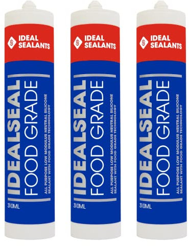Idealseal Food Grade White Silicone Sealant 310ml | Pack of 3