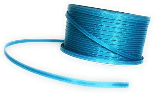 s.dekoda Satinband 50m x 3mm Türkis - Eisblau Schleifenband Dekoband Satin