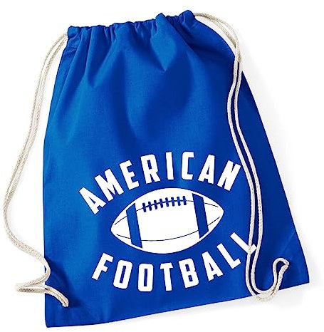 Huuraa Tasche American Football Ball Geschenk 12 Liter Bright Royal Baumwolle American Football Mitbringsel