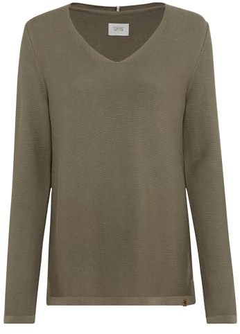 camel active Damen Feinstrickpullover mit V-Ausschnitt