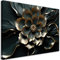 Feeby Impression sur toile Or Fleurs 3D 90x60 cm 1 pièce Tableaux Tableau Déco Mural Image Photo Murale Artistique Photographie Design Salon Bureau Couloir Hôtel Spa Plantes Thème floral Nature noir