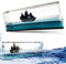 Unsinkable Boat in a Box, Acrylic Pirate Ship Model Toy, Fluid Drift Bottle, Cruise Ship Toy, Creative Liquid Home Living Room Decoration Ornament, 14,6 x 5,4 x 5,2 cm