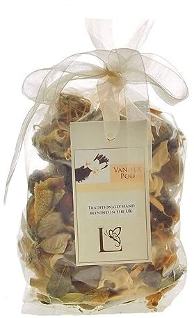 Vanilla Pod Scented Pot Pourri Home Fragrance Ribbon Gift Bag