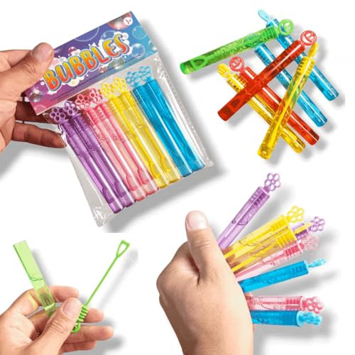 ANTEVIA - Lot de 8 flacons à Bulles de Savon Enfant ou Mariage| Couleurs ET Motifs ALÉATOIRES avec Savon | Garçon Fille Cérémonie (Mini Bulle)