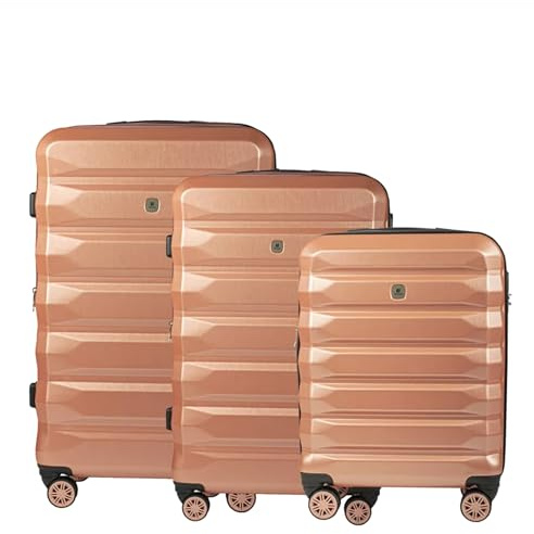 BEMON Valise Rigide en Coque Lot de 3 - (75cm, 65cm, 55cm) Rose