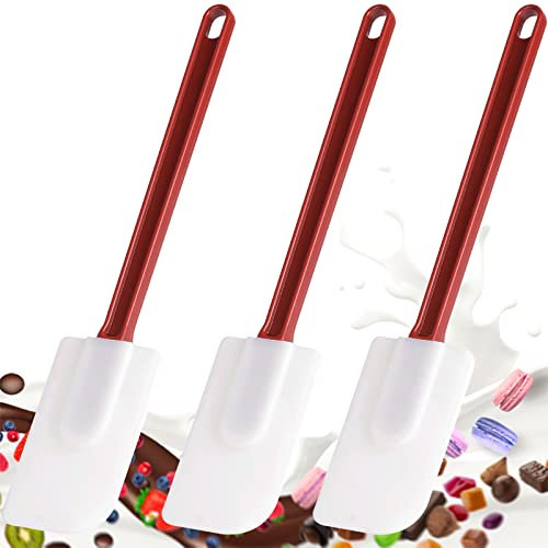 16-Inch Commerical Silicone Spatulas Pack of 3 - Heat Resistant, Baking Spatula Set