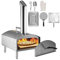 Horno de Pizza portátil de 12 de acero inoxidable de grado alimenticio de leña for barbacoa al aire libre Picnics hornear Pizza, pan, camarones, salchichas Operación Flexible