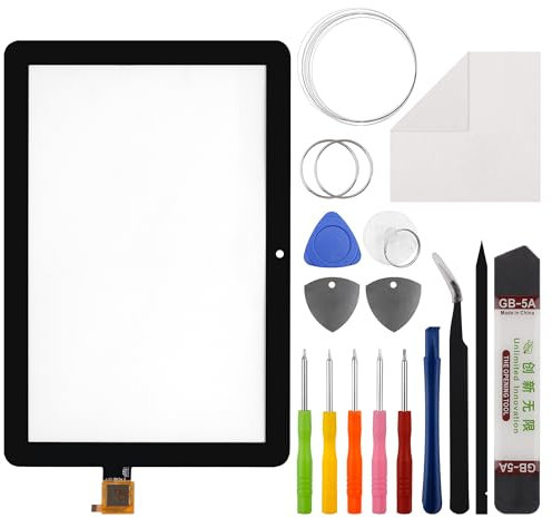 Duotipa Pantalla táctil digitalizador de repuesto para Amazon Kindle Fire HD8 / HD8 Plus 12th Gen 2022 Tablet KFRAWI KFRAPWI con kit de herramientas de reparación. (no incluye pantalla LCD).