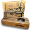 INZENSE Brûleur d'encens Palo Santo en bois + support Palo Santo en métal et verre avec bougie - Porte-encens Palo Santo à brûler - Multifonctionnel 3 en 1 - Pack cadeau - Couleur noyer