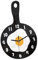 Fenteer Bratpfanne Eier Wanduhr Perfektes Dekor Küchenuhr Wohnzimmeruhr Bürouhr Pfannen Uhr, wanduhr für Wohnzimmer, Zimmer, Büro, Schwarz 2