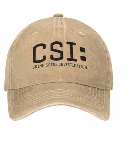 Herren Baseballmütze aus Reiner Baumwolle Y2K CSI Washed Baseball Crime Scene Investigation Y2k Lustige Hip Hop Hüte Sommer Unisex Teens Outdoor Sport Design Snapback Cap Outdoor Geschenk