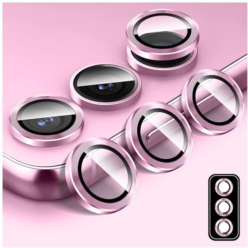 Kucheed Camera Lens Protector for Samsung Galaxy S23/S23 Automatic Alignment Individual Aluminum Alloy Rings, Tempered Glass Camera Cover Screen Protector Film Sticker