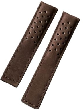 LQXHZ Uhrenarmband aus echtem Leder, matt, kompatibel mit Tag Heuer Carrera Aquaracer Monaco F1, 20 mm, 22 mm, 24 mm, Schwarz / Blau / Braun, 24mm no clasp, Achat