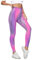 Galaxy Leggings Damen Faschingskostüme Glitzer Kostüm 70er Jahre Outfit Karneval 80er Aerobic Leder High Waist Strumpfhose Dunkelviolett, S