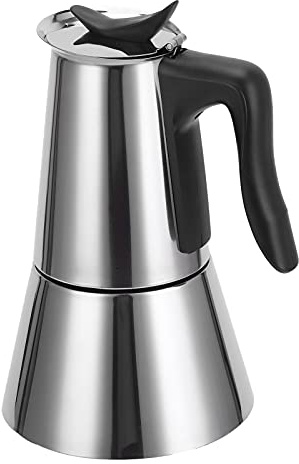 Matybobe Elektrische Kaffeekanne aus Edelstahl, 300 Ml, Haushaltskaffeemaschine, Wasserkocher, Sichere Absaugung, Isolierender Griff, 480 W, 5 Minuten Automatische Abschaltung, Heimbedarf