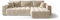 BEDANTE Ecksofa mit Schlaffunktion und Bettkasten Milo L-Form Eckcouch für Wohnzimmer Couch mit Schlaffunktion Couchgarnitur Sofa Ausziehbares Schlafsofa (Creme, Ottomane Rechts)