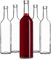 KADAX Lot de 10 bouteilles de vin vides en verre sans bouchon pour vin, liqueurs et spiritueux, à remplir, transparentes