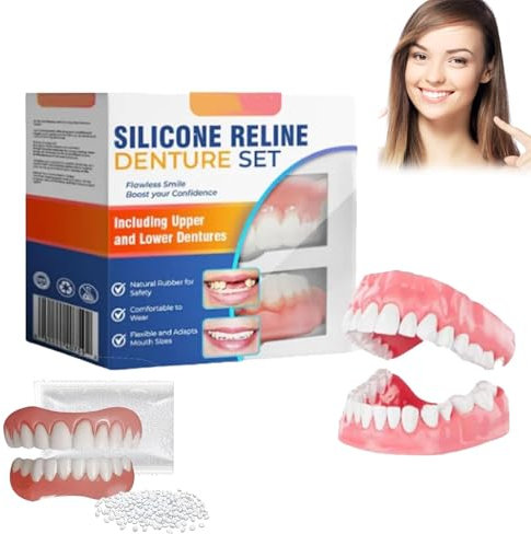 Luhaka Bikenda Kit de Denture en Silicone Souple à Clipser - Facettes à Clipser - 1 Pièce