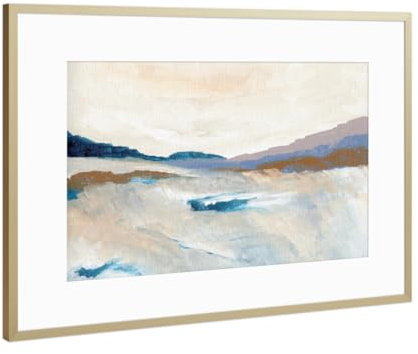 artboxONE Poster mit Rahmen Gold 75x50 cm Whisoers of a Distant Land von Nikita Jariwala - gerahmtes Poster