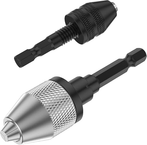 Bohrfutter-Adapter, 0,3–6,5 mm & 0,3–3,6 mm, Schnellwechsel-Konverter-Verlängerung, Schraubendreher, Bohrer-Adapter für Schlagbohrmaschinen-Aufsatz