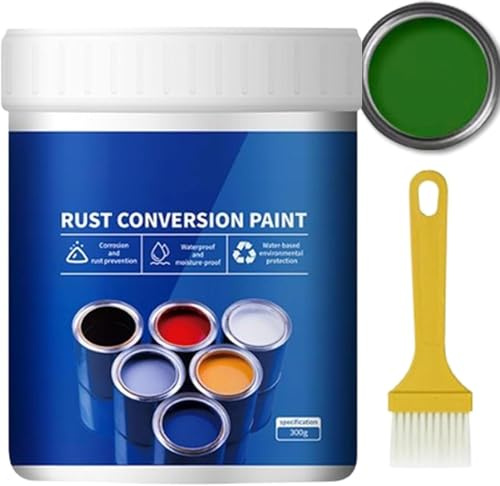 Qidaxia Peinture de conversion de rouille résistante aux intempéries pour métal, agent de conversion métallique à base d'eau, durable (vert)