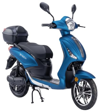 Tecnobike Shop Bici Elettrica a Pedalata Assistita Biciclette Elettroniche Alimentate Z-Tech ZT-09-TA 250w 12Ah Batteria al Piombo Antifuro Bluetooth (Blu Opaco)