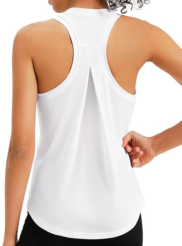Dawnrole Damen Sport Tank Top Ärmelloses Sporttop Schnelltrocknend Fitness Gym Shirt Leichte Yoga Oberteile