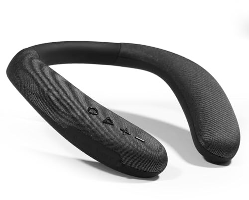 AURTEC Wireless Neck Speaker, Bluetooth 5.4 Wearable Neckband Speaker, 12H Playtime 3D Surround Sound, Built-in Mic with TF Card Slot and AUX Input