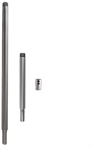 Glewi Metal Extension Rod Set With Triangular Adapter 9-9.4mm Double Screw Lock For Woodworking Thin Iron Sheet Aluminum Alloy Drilling(C)