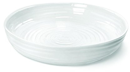 Portmeirion Sophie Conran Round Roasting Dish, Porcelain, White, 28.5 x 28.5 x 5.7 cm