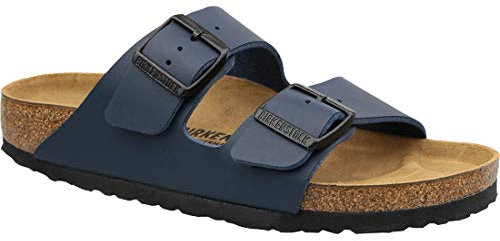 BIRKENSTOCK Unisex Erwachsene Sandale Arizona Birko-Flor schmal, Blue 051753, 39 EU
