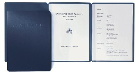 Pagna 44111-02 Bewerbungsset Supreme bestehend aus 2 Bewerbungsmappen 22009, blau