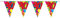 Folat 04545 30. Geburtstag Wimpelkette mit Balloons-bunt-10 m, bunt
