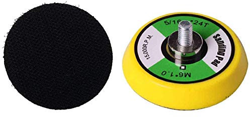 Fahrzeugteile Hoffmann Craft-Equip 50mm Ersatz-Schleifteller mit Klett für Druckluft Mini Exzenterschleifer