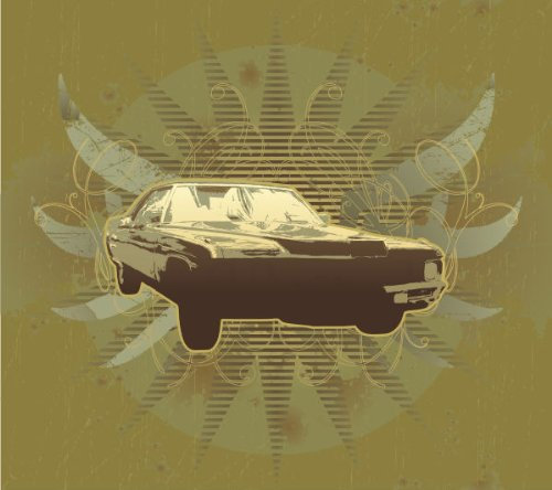 PEMA INDIGOS UG - Wandtattoo Wandsticker Wandaufkleber Aufkleber bunt ME373 Oldtimer 120 x 106 cm