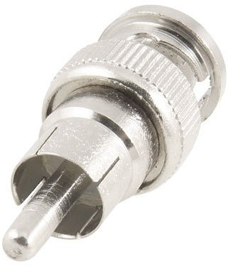 sourcing map Conector BNC Macho a RCA Macho coaxial RF CCTV de Empalme Adaptador 2 pcs