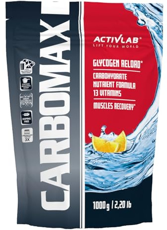 Activlab CARBOMAX 1000g, Kohlenhydrat mit Vitaminen, Energie und Glykogenauffüllung, für Training, Regeneration nach intensivem körperlichem Training, Zitrone