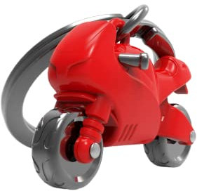 O meta[l]morphose METALMORPHOSE – Schlüsselanhänger Motorrad Racing rot – MTM998, Rot/Chrom, Einheitsgröße