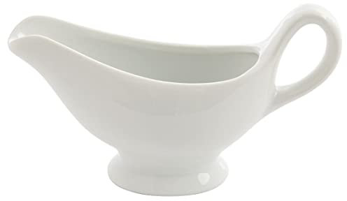 Olympia White Ware Gravy Boats 215Ml 75Oz Porcelain Sauce Dish Roasting 6pc
