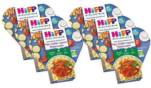 HiPP Biologique Pâtes Etoilées Légumes Méditerranéens dès 12 mois - 6 assiettes de 230g