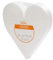 Decora, 0173915 Disque cœur en polystyrène emballé Individuellement, Idéal comme modèle pour réaliser des gâteaux à étages, Bords Droits, 20 X H 5 CM, Ecru