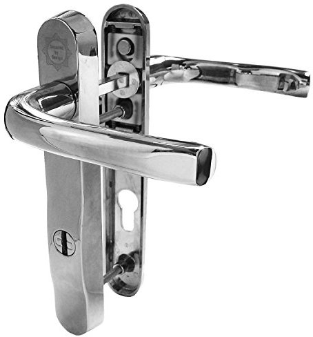 High Security PAS 24 Door Handle - Pro Secure - 92mm / 122mm - 2* Kitemark - Chrome