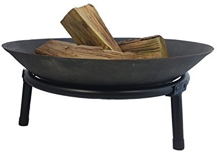 Spetebo Feuerschale aus Eisen mit Ständer - Ø 50 cm - Feuerstelle Eisenschale Gartenfeuer Feuerkorb Pflanzschale
