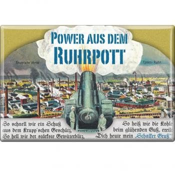 Küchenmagnet - Power AUS DEM Ruhrpott - Gr. ca. 8 x 5,5 cm - 38271 - Magnet