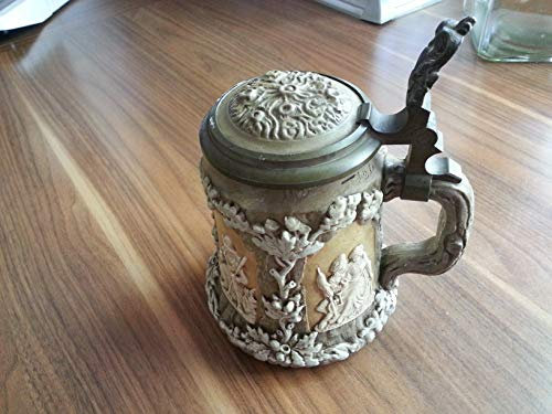 Villeroy & Boch Uralter Steingut Bierkrug von 1886 - Rarität