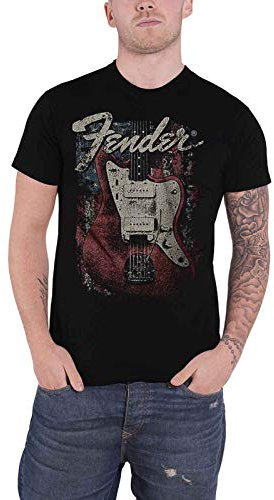 Fender Men's Distressed Guitar T-Shirt Black