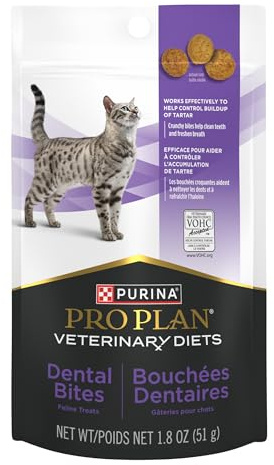 Purina Pro Plan Veterinary Diets Dental Bites Cat Treats - 1.8 oz. Pouch