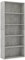 vidaXL Bücherregal 5 Fächer Standregal Aktenregal Wandregal Raumteiler Regal Raumtrenner Büroregal Mehrzweckregal Betongrau 80x30x189cm Holzwerkstoff