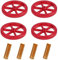 Upgraded 4PCS Creality Aluminum Hand Twist Leveling Nut with 4PCS Hot Bed Die Spring and 4PCS M3X35mm Screw for Ender 3/Ender 3 Pro, Ender 5/Ender 5 Plus/Ender 5 Pro, CR-10/CR 10S Pro